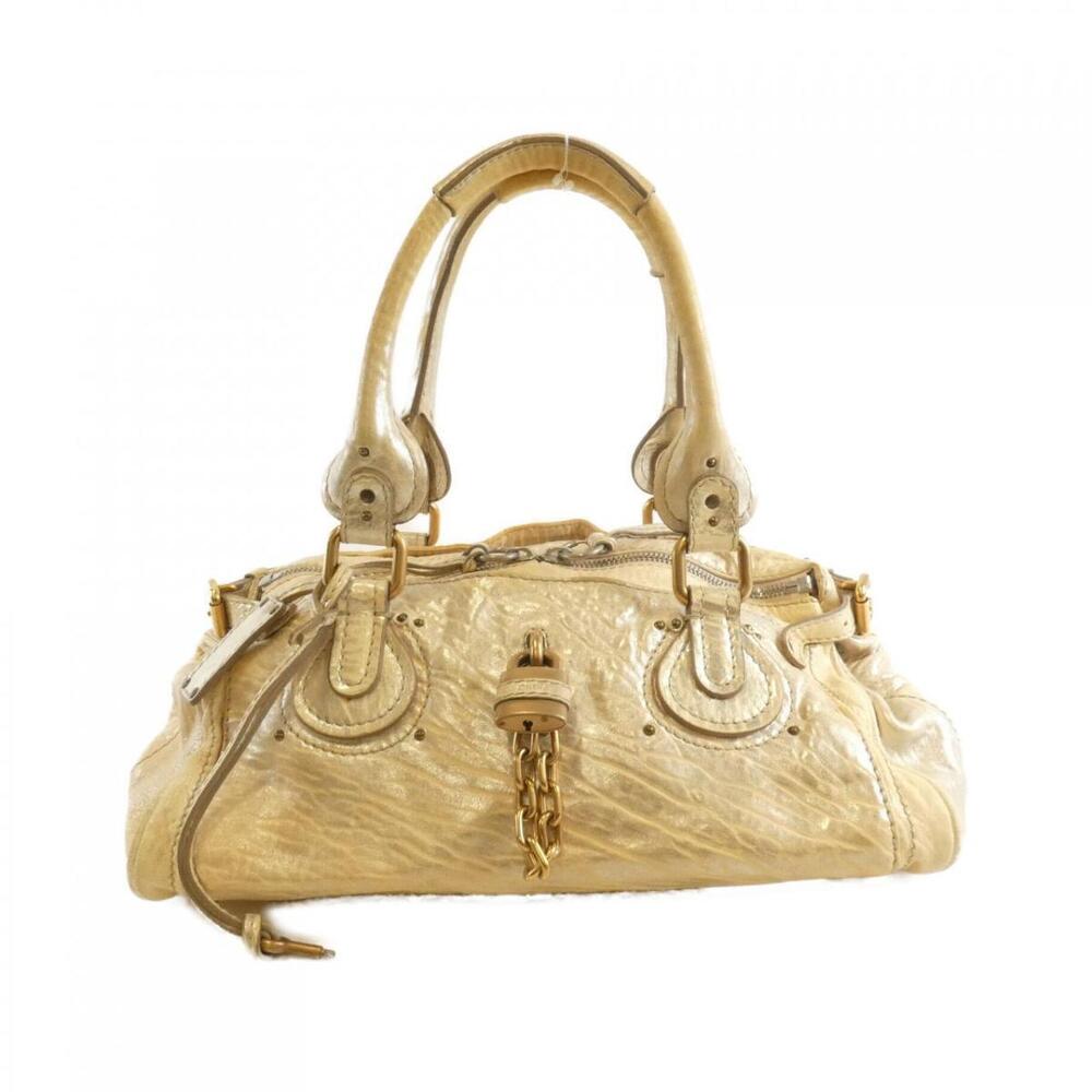 Chloe gold metallic leather Paddington satchel